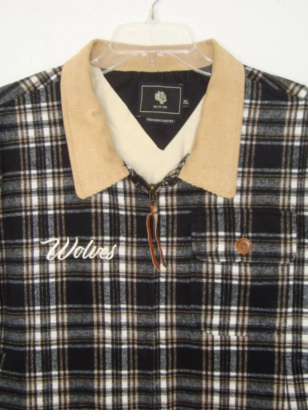 Darc Sport Wolves Club Plaid Flannel Quilt-Lined Jacket Rare Limited 252/500